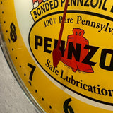 電飾クロック　【 Pennzoil（ペンゾイル） 】　ヴィンテージ時計　復刻版