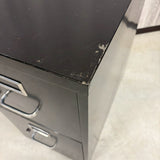 ファイルキャビネット　スチール製　2段キャビネット