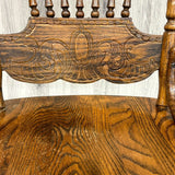 ウィンザーチェア　【H.W. HULL＆SONS】　木製チェア　彫刻　　アメリカ製　1980年