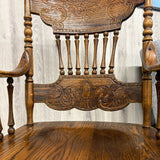 ウィンザーチェア　【H.W. HULL＆SONS】　木製チェア　彫刻　　アメリカ製　1980年