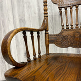 ウィンザーチェア　【H.W. HULL＆SONS】　木製チェア　彫刻　　アメリカ製　1980年