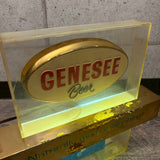 ライトサイン付きクロック　【 Genesee Beer（ジェネシービール）﻿】　ヴィンテージクロック　卓上時計