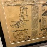 額装ヴィンテージ新聞　【 Daily Republican Eagle（デイリー・リパブリカン・イーグル） 】　1949年発行　ヴィンテージポスター