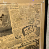 額装ヴィンテージ新聞　【 Daily Republican Eagle（デイリー・リパブリカン・イーグル） 】　1949年発行　ヴィンテージポスター