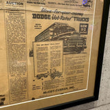 額装ヴィンテージ新聞　【 Daily Republican Eagle（デイリー・リパブリカン・イーグル） 】　1949年発行　ヴィンテージポスター