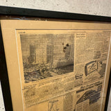 額装ヴィンテージ新聞　【 Daily Republican Eagle（デイリー・リパブリカン・イーグル） 】　1949年発行　ヴィンテージポスター