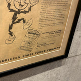 額装ヴィンテージ新聞　【 Minneapolis Morning Tribune(ミネアポリス・モーニング・トリビューン)】　1950年発行　ヴィンテージポスター