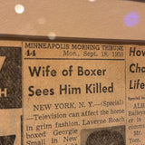 額装ヴィンテージ新聞　【 Minneapolis Morning Tribune(ミネアポリス・モーニング・トリビューン)】　1950年発行　ヴィンテージポスター
