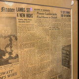 額装ヴィンテージ新聞　【 Minneapolis Sunday Tribune(ミネアポリス・サンデー・トリビューン)】　1949年発行　ヴィンテージポスター