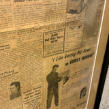 額装ヴィンテージ新聞　【 Minneapolis Sunday Tribune(ミネアポリス・サンデー・トリビューン)】　1949年発行　ヴィンテージポスター