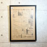 額装ヴィンテージ新聞　【 Minneapolis Sunday Tribune(ミネアポリス・サンデー・トリビューン)】　1949年発行　ヴィンテージポスター