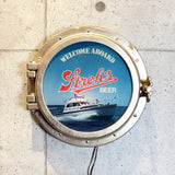 電飾看板　【Stroh's Beer（ストローズ・ビール）】　ポルタホールモチーフ　ヴィンテージサインライト