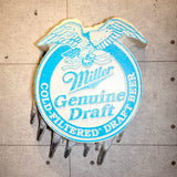大型看板　【Miller Genuine Draft】　ヴィンテージサイン　立体看板