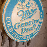 大型看板　【Miller Genuine Draft】　ヴィンテージサイン　立体看板