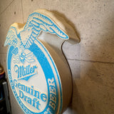 大型看板　【Miller Genuine Draft】　ヴィンテージサイン　立体看板
