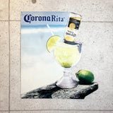 ヴィンテージ看板　【Corona（コロナ）】　スチールサイン
