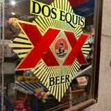 ヴィンテージパブミラー　【DOS EQUIS / XX】　ライト付き