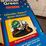 ディスペンサー　【M&M's】　キャンディディスペンサー　フィギュア　箱付き　サッカーデザイン　グリーン