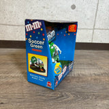 ディスペンサー　【M&M's】　キャンディディスペンサー　フィギュア　箱付き　サッカーデザイン　グリーン