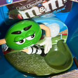 ディスペンサー　【M&M's】　キャンディディスペンサー　フィギュア　箱付き　サッカーデザイン　グリーン
