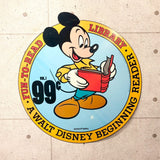 店頭用販促ペーパー看板　【Walt Disney's Fun-to-Read Library】　ミッキーマウス　1985年