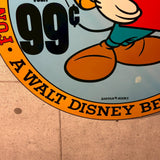 店頭用販促ペーパー看板　【Walt Disney's Fun-to-Read Library】　ミッキーマウス　1985年
