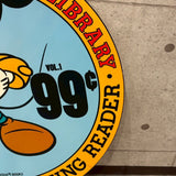 店頭用販促ペーパー看板　【Walt Disney's Fun-to-Read Library】　ミッキーマウス　1985年