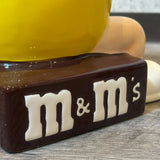 大型クッキージャー　【M&M‘s(エムアンドエムズ)】　イエロー　陶器ポット