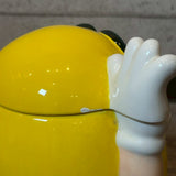 大型クッキージャー　【M&M‘s(エムアンドエムズ)】　イエロー　陶器ポット