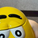 大型クッキージャー　【M&M‘s(エムアンドエムズ)】　イエロー　陶器ポット