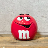 クッキージャー 【M&M's（エムアンドエムズ）】 レッド ラウンド 陶器ジャー GALERIE社製 2002年