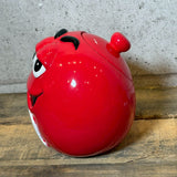 クッキージャー 【M&M's（エムアンドエムズ）】 レッド ラウンド 陶器ジャー GALERIE社製 2002年