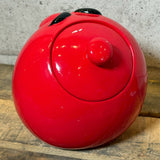 クッキージャー 【M&M's（エムアンドエムズ）】 レッド ラウンド 陶器ジャー GALERIE社製 2002年