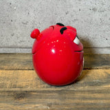 クッキージャー 【M&M's（エムアンドエムズ）】 レッド ラウンド 陶器ジャー GALERIE社製 2002年
