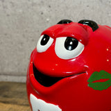 クッキージャー 【M&M's（エムアンドエムズ）】 レッド キスマーク 陶器ジャー GALERIE社製 2003年