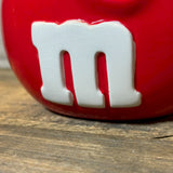 クッキージャー 【M&M's（エムアンドエムズ）】 レッド ラウンド 陶器ジャー GALERIE社製 2002年