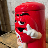 クッキージャー 【M&M's（エムアンドエムズ）】 レッド キャラクター 陶器ジャー GALERIE社製 2002年