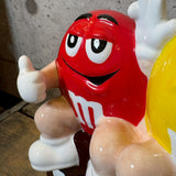 ディスペンサー 【M&M's（エムアンドエムズ）】 イエロー＆レッド 陶器ディスペンサー