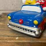 キャンディディッシュ 【M&M's（エムアンドエムズ）】 HOT ROD CAR（ホットロッドカー） ブルー クラシックカー 陶器製