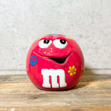 クッキージャー 【M&M's（エムアンドエムズ）】 レッド ピース＆フラワー 陶器製