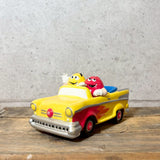 キャンディディッシュ 【M&M's（エムアンドエムズ）】 HOT ROD CAR（ホットロッドカー） イエローコンバーチブル 陶器製
