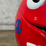 クッキージャー 【M&M's（エムアンドエムズ）】 レッド ピース＆フラワー 陶器製