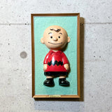 希少　【チャーリー・ブラウン（PEANUTS）】　壁掛けアート　立体　ヴィンテージアート