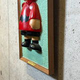 希少　【チャーリー・ブラウン（PEANUTS）】　壁掛けアート　立体　ヴィンテージアート