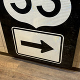 道路看板　【US Route 33（国道33号線）】　ヴィンテージロードサイン　案内看板