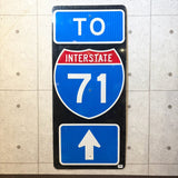 道路看板　【Interstate 71(州間高速道路)】　ヴィンテージロードサイン　案内看板