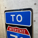 道路看板　【Interstate 71(州間高速道路)】　ヴィンテージロードサイン　案内看板