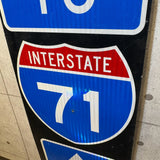 道路看板　【Interstate 71(州間高速道路)】　ヴィンテージロードサイン　案内看板