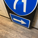 道路看板　【Interstate 71（I-71）州間高速道路71号線】　ヴィンテージロードサイン　案内看板