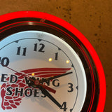 ネオンクロック　【Red Wing Shoes（レッドウィング・シューズ）】　電飾クロック
